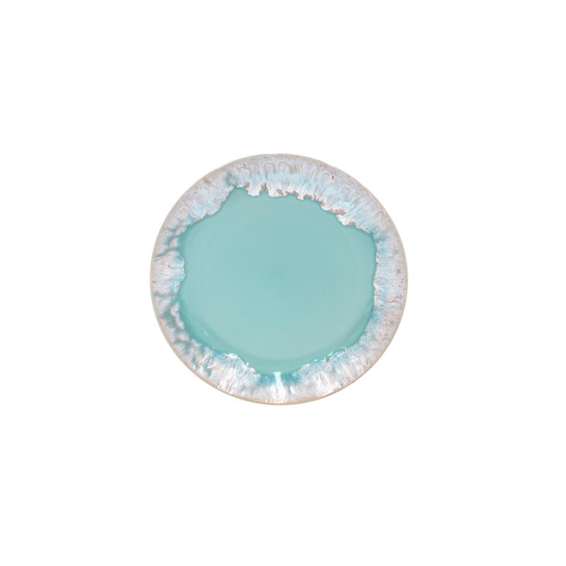 Taormina Fine Stoneware Salad/Dessert Plate, Aqua Blue