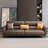 Coffee Genuine Leather Standard Sofa cushion couch