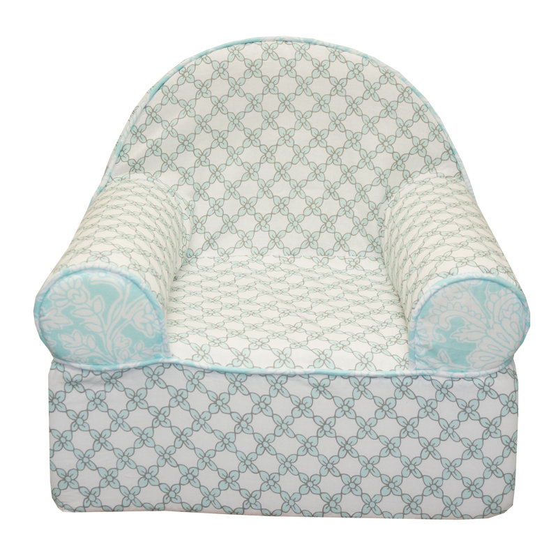 Fauteuil en mousse pour enfants Lailah, Aigue-marine