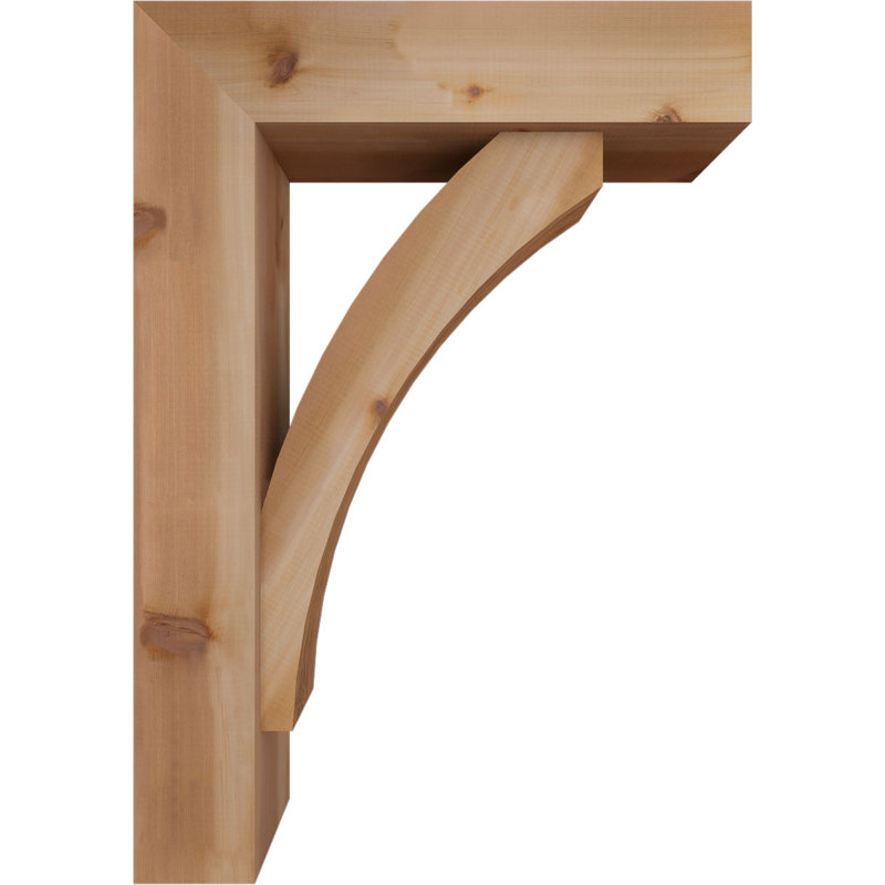 Thorton Block Bracket with Offset Brace, 40 x 28, 7 1/2"W Western Red Cedar (Smooth)