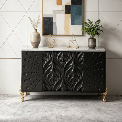 Italian-style artistic sculpture dining cabinet