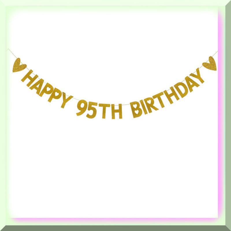 20th Birthday Red Glittery Bunting Banner