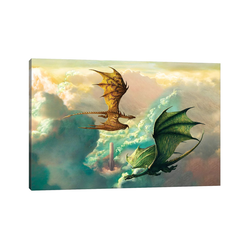 «Tower Clouds» par Ciruelo, impression sur toile tendue, H 26 po x l 40 po x 1,5 po