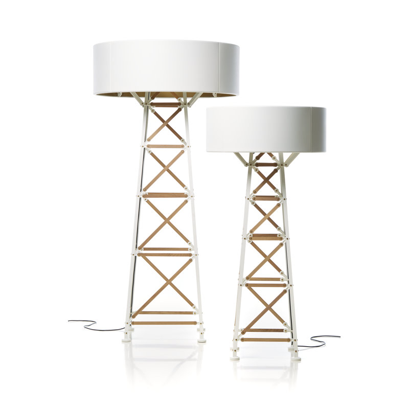 Construction Floor Lamp, Matte White, Medium