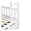 Lit superposé simple en bois d'hévéa simple avec 2 tiroirs, convertible en 2 lits simples, lit superposé simple avec échelle et garde-corps, blanc-1136158303