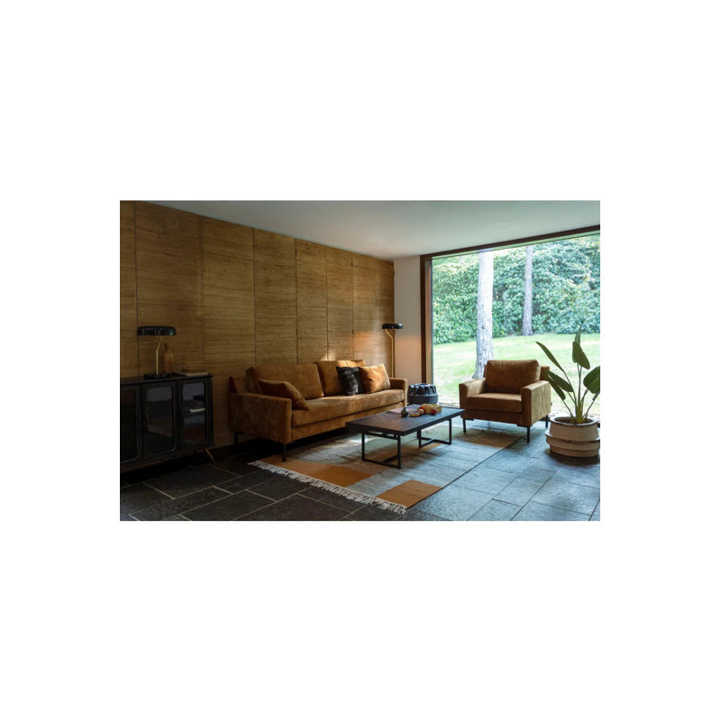 Pavilion Abstract Area Rug in Brown, Rectangle 6'5" x 10'