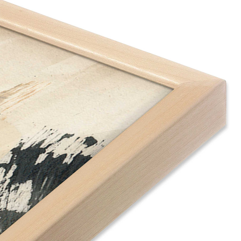 Burnt Ochre Echoes I Print dans un cadre, H 21 po x l 17 po, Cadre en érable brut ouvert