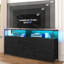 Meuble télé 55 po avec commode de rangement moderne, charge USB intégrée, éclairage DEL-1174186222