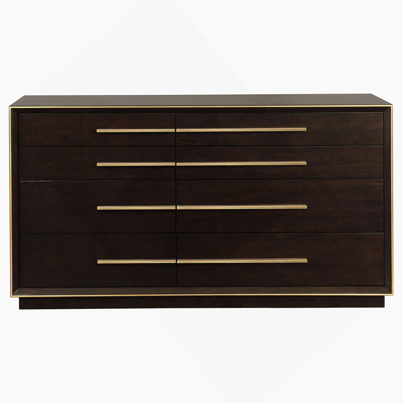 Commode 8 tiroirs, Noir