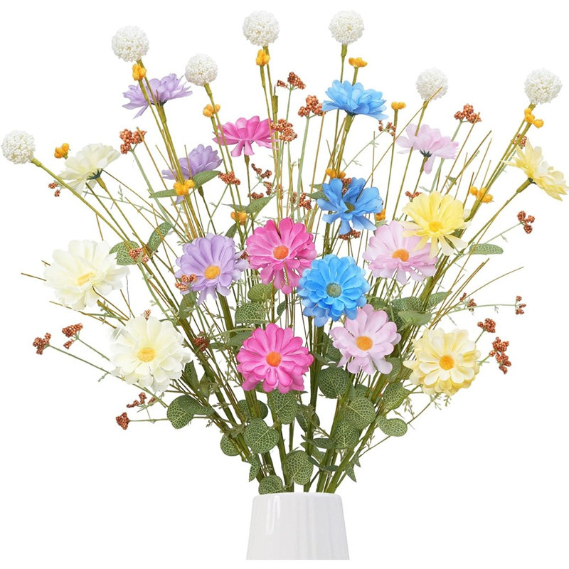 6 PCS de fleurs artificielles de printemps