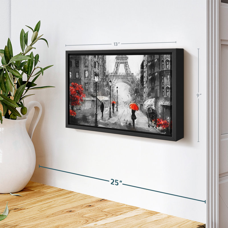 Paris Rainy Day Canvas Print, 9" H x 13" W