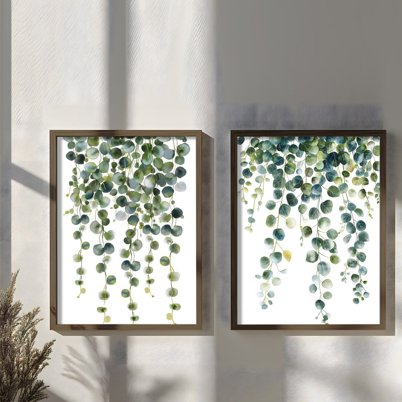 Stunning Decorative Framed MDF Paintings (2 Pieces), 13.8 x 18.5 x 1.2 inches | 100% MDF with 3 mm Thickness, Elegant Pine Wood Frame | UV Printed Art for Living Room, Bedroom, and Office Decor, Stylish & Modern