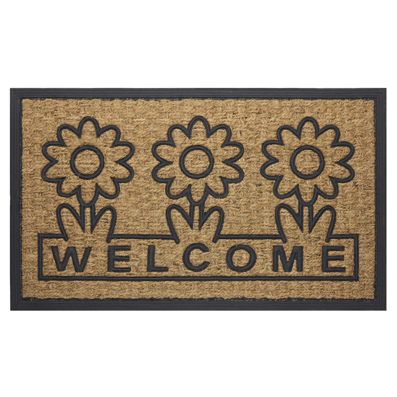 Tapis d'extérieur antidérapant Assel Coco Daisy 30 po x 18 po