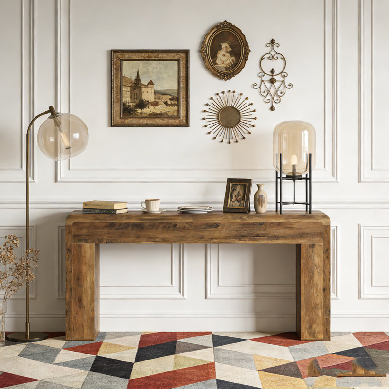 Wooden Sofa Entryway Console Foyer Table