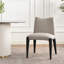Chaise de salle à manger rembourrée en cuir véritable 21 po de large moderne sans assemblage (ensemble de 2)-1028778384-1039520454