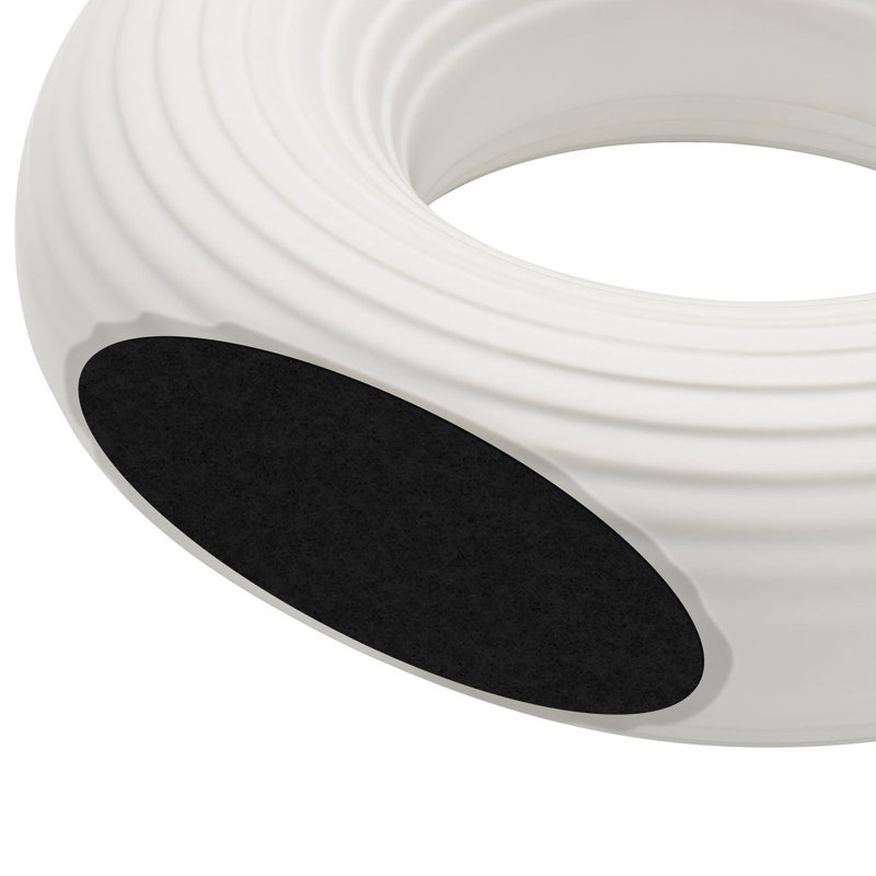 Vase en céramique 9 po Halo, Blanc