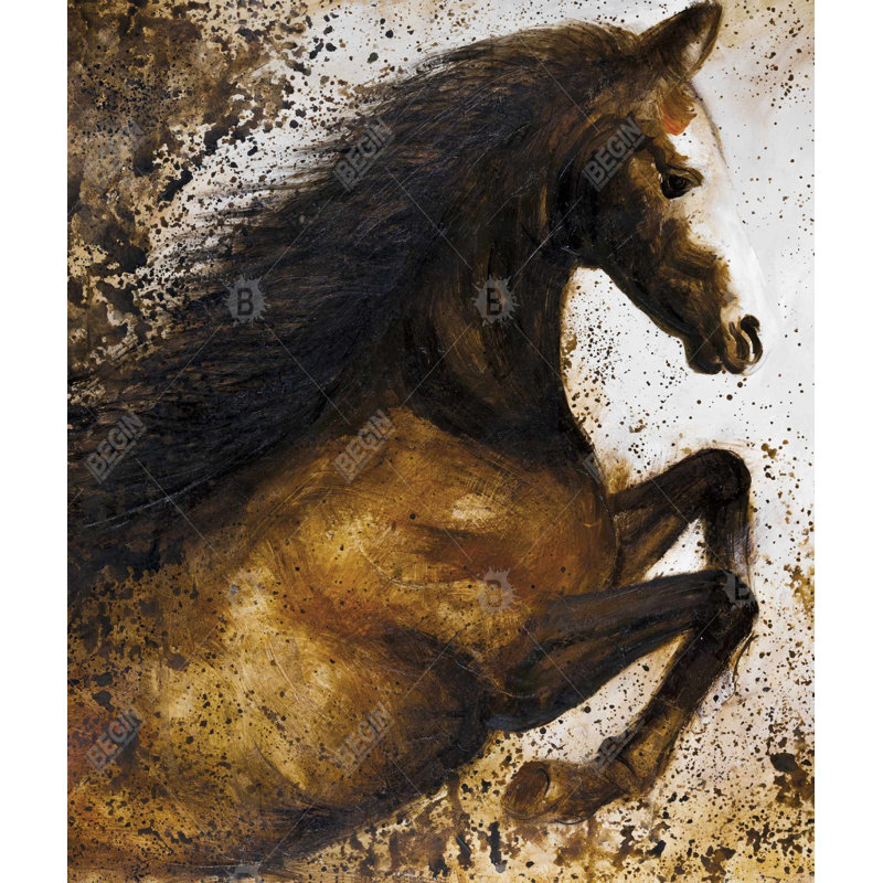 Horse Rushing into Dust King Duvet Cover - Contemporary Decor