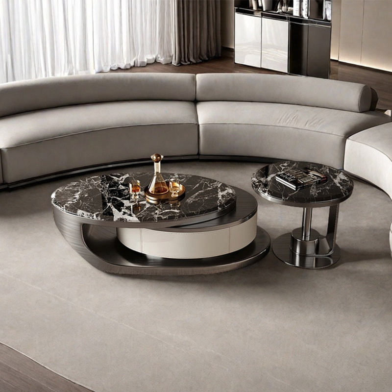 Table basse Modern, Noir / blanc