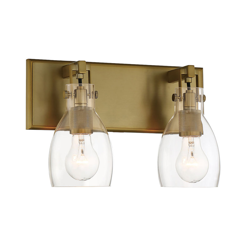 Breakwater Bay Tanja Soft Brass With Clear Vanity Light