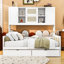 Lit de jour en bois avec tablettes et 2 tiroirs et armoire-26155156-26155155