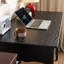 Bureau simple en chêne rouge massif noir