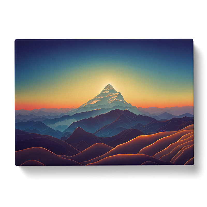 Peaceful Mountain Sunrise Vol.2 - Wrapped Canvas Print, 35cm H x 50cm W x 3cm D