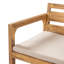 Chaise de salle à manger d'extérieur moderne Selborne Mid-Century avec assise rembourrée, structure en bois d'acacia massif