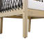 Fauteuil club d'extérieur en bois d'acacia avec corde tissée à la main (ensemble de 2), finition teck clair-623814742