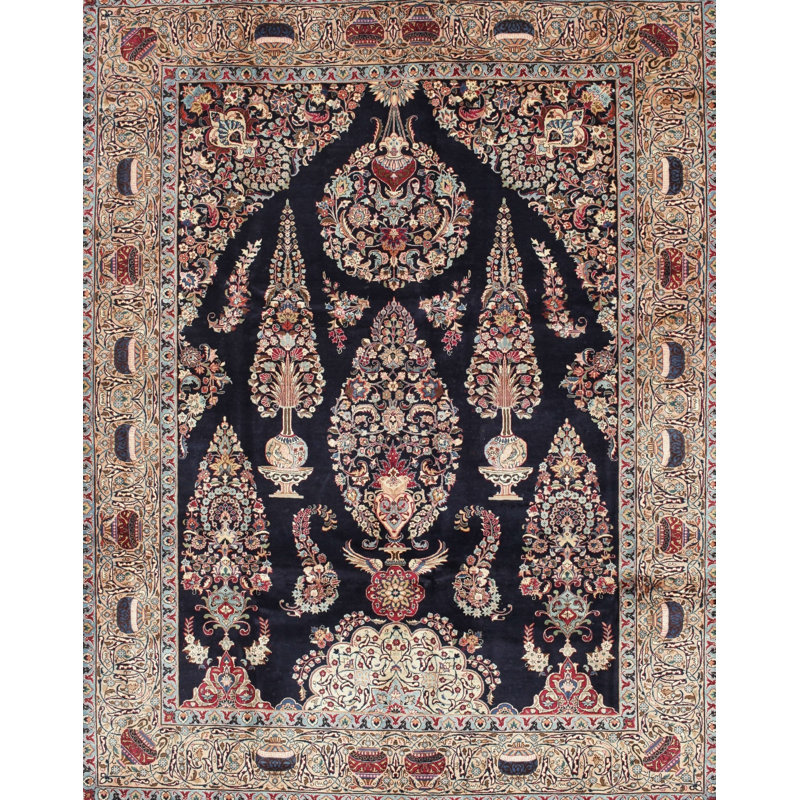 Bleu adamma/gris/rouge Tapis décoratif, Rectangle 6 pi x 9 pi