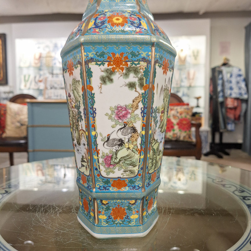 Hexagonal Porcelain Vase