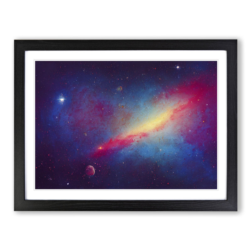Futuristic Galaxy Vol.1 - Single Picture Frame Print, Black Framed, 46cm H x 64cm W x 2cm D