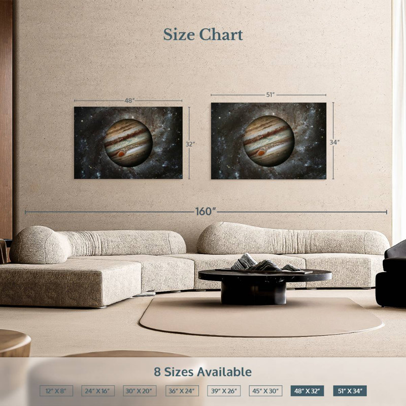 Oberle Planet Jupiter, 34" H x 51" W