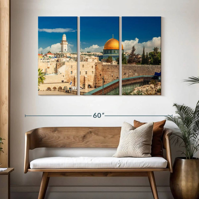 Rorry Old Jerusalem Landmarks, 32" H x 50" W