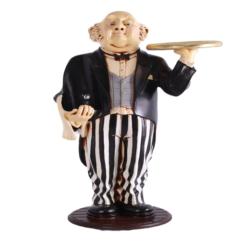 Pawcatuck Connoisseur Butler Wine Holder Small Statue