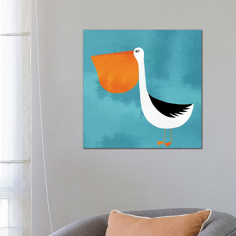 Pelican by Nic Squirrell - Print on Canvas, Wrapped Canvas, 66.04 cm H x 66.04 cm W x 3.175 cm D