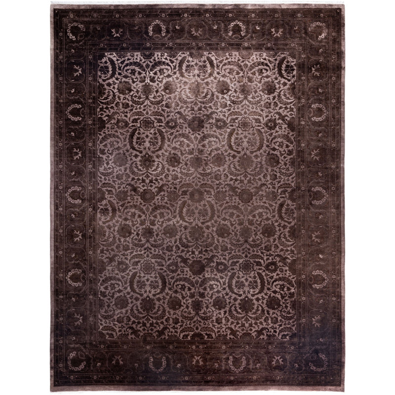 Overdyed One-of-a-Kind 9' 3" X 12' 2" Hand Knotted Area Rug