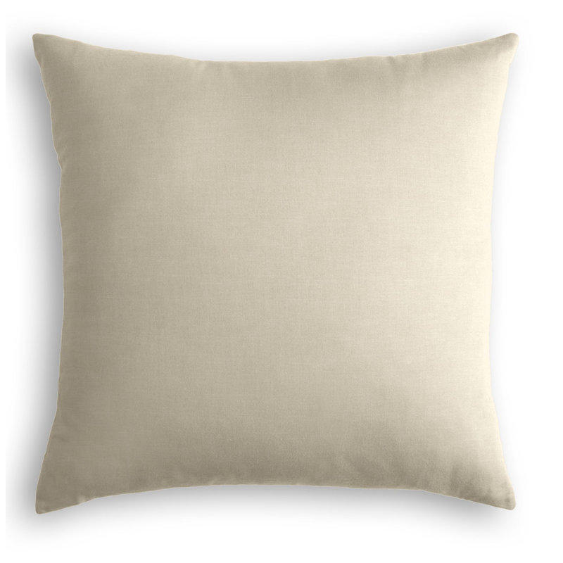 Linen Reversible Pillow Cover, Beige, Pillow Cover Only - No Insert, 24" x 24"