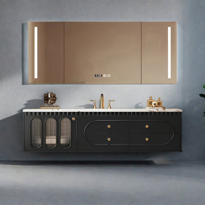 French retro-style rock plate bathroom cabinet