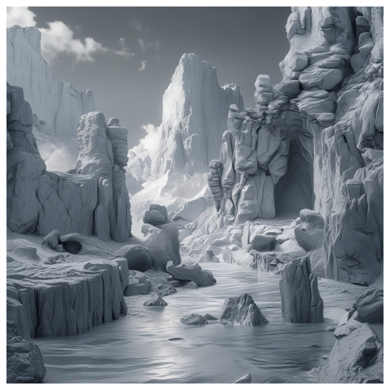 Housses de couette Frozen Mountain Landscape, Lit simple