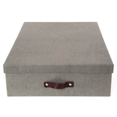 Bigso Jakob Canvas Fiberboard 12 Compartment Storage Box