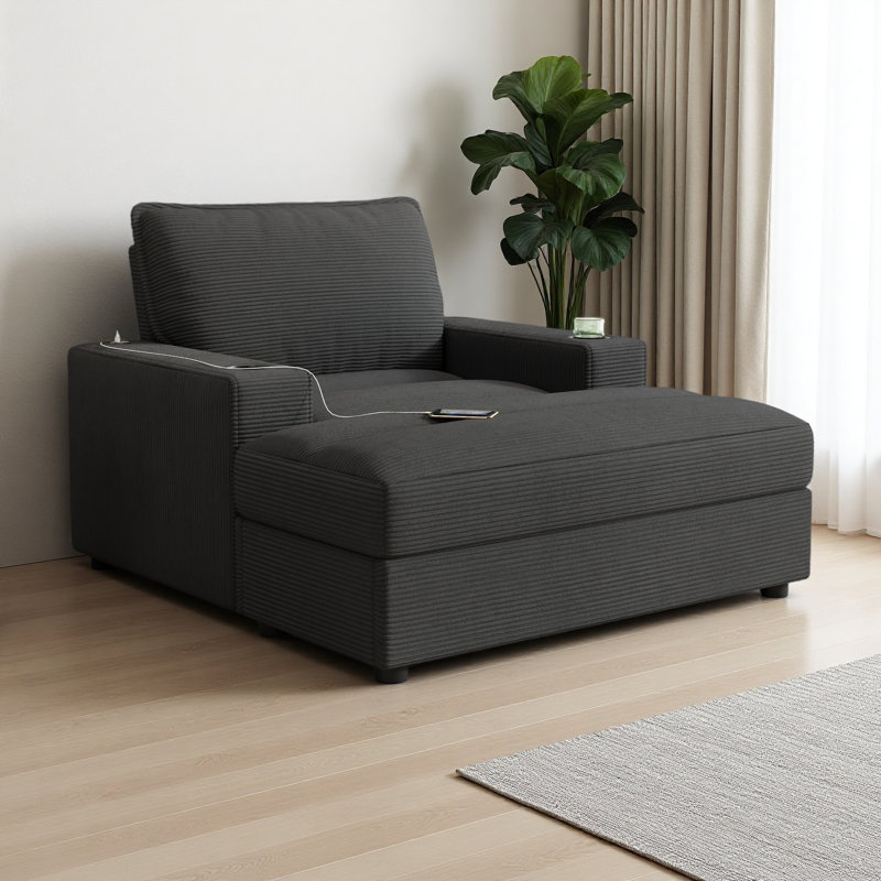 Méridienne surdimensionnée Marlow, Gris