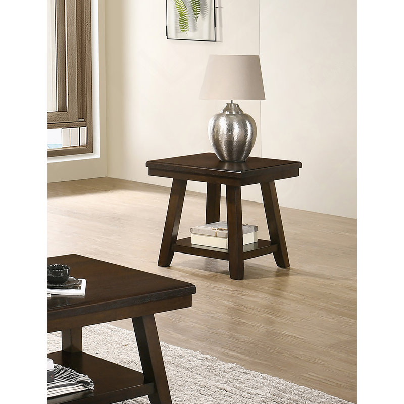 Rectangular End Table In Dark Espresso