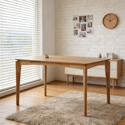 Dining Table, Rubberwood with Walnut Veneer