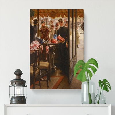 The Shop Girl by James Tissot - Wrapped Canvas Print