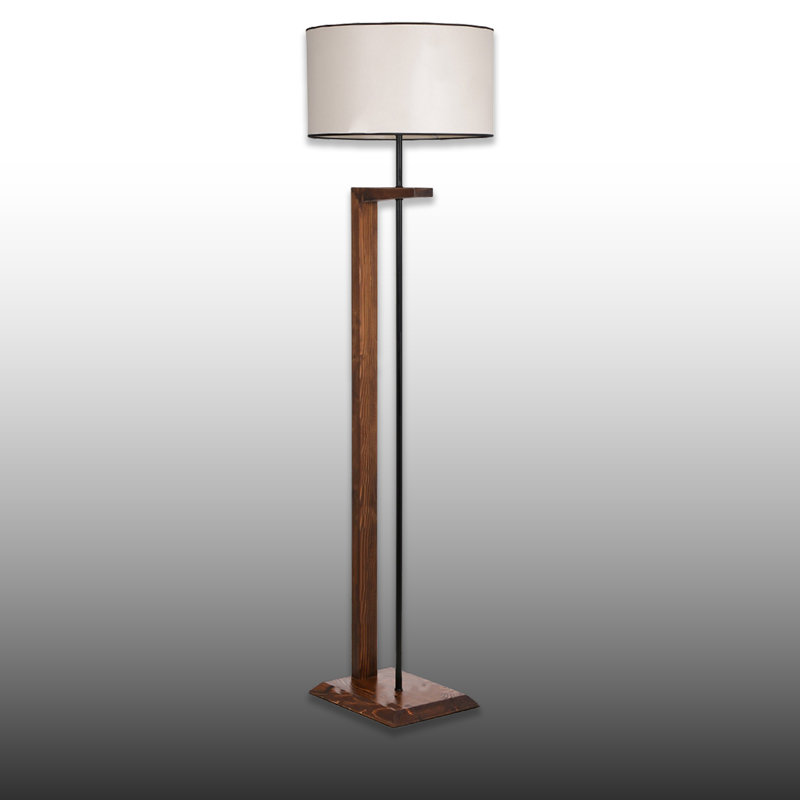 Lampe sur pied en bois massif 64 po Zariana