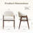 Modern Minimalist Upholstered Linen Dining Armchair with Solid Wood Legs-994061071