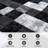 Abstract Grid Black/Gray Minimal Indoor Woven Area Rug-1612320255