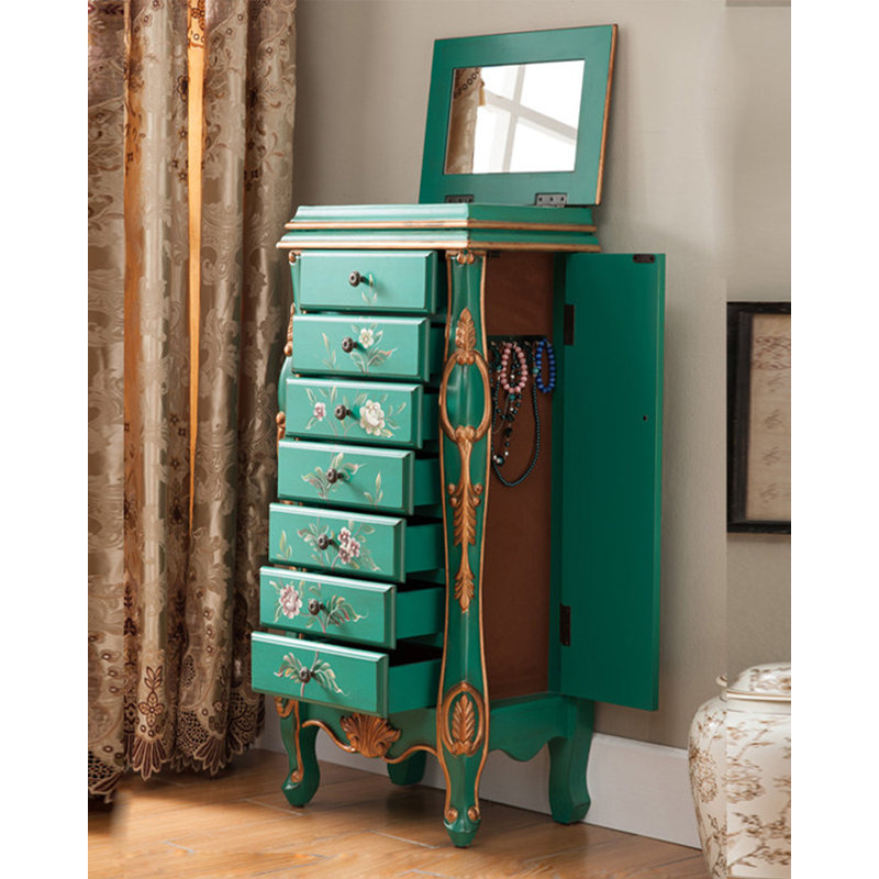 Armoire à bijoux en bois massif Country Style