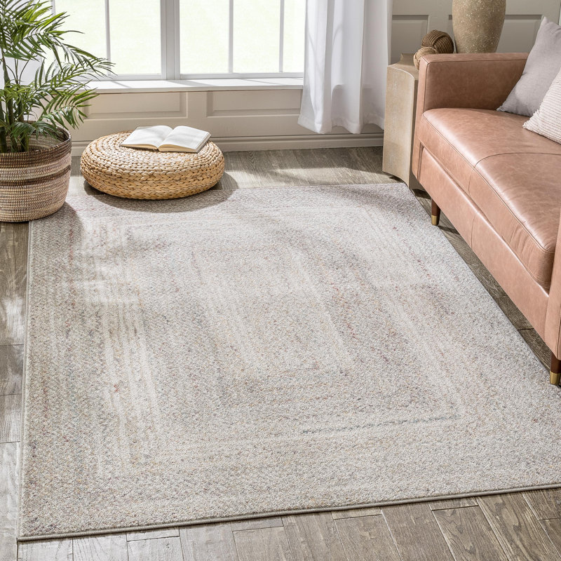 Tapis tressé ivoire Estey Chindi, Rectangle 3 pi 11 po x 5 pi 3 po