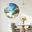 "Tropical Beach", horloge murale en verre-1147459057